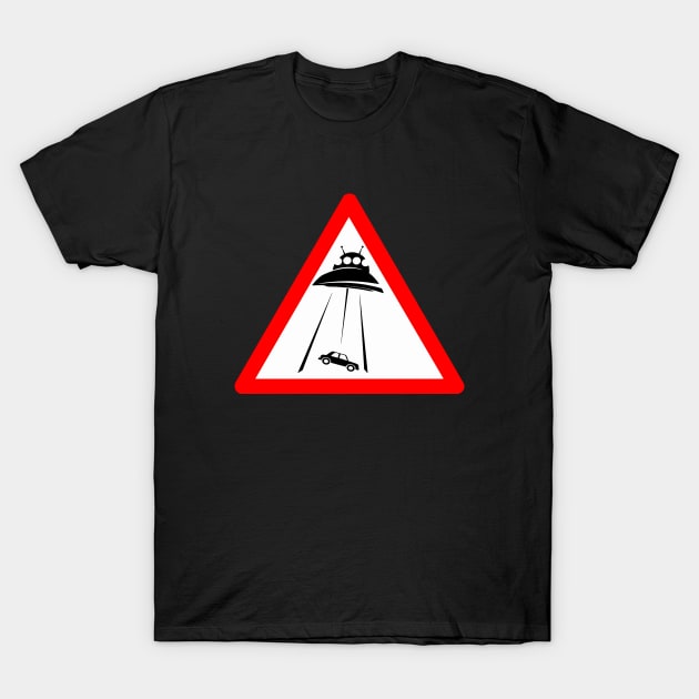 Alien Abduction Sign T-Shirt by TenomonMalke